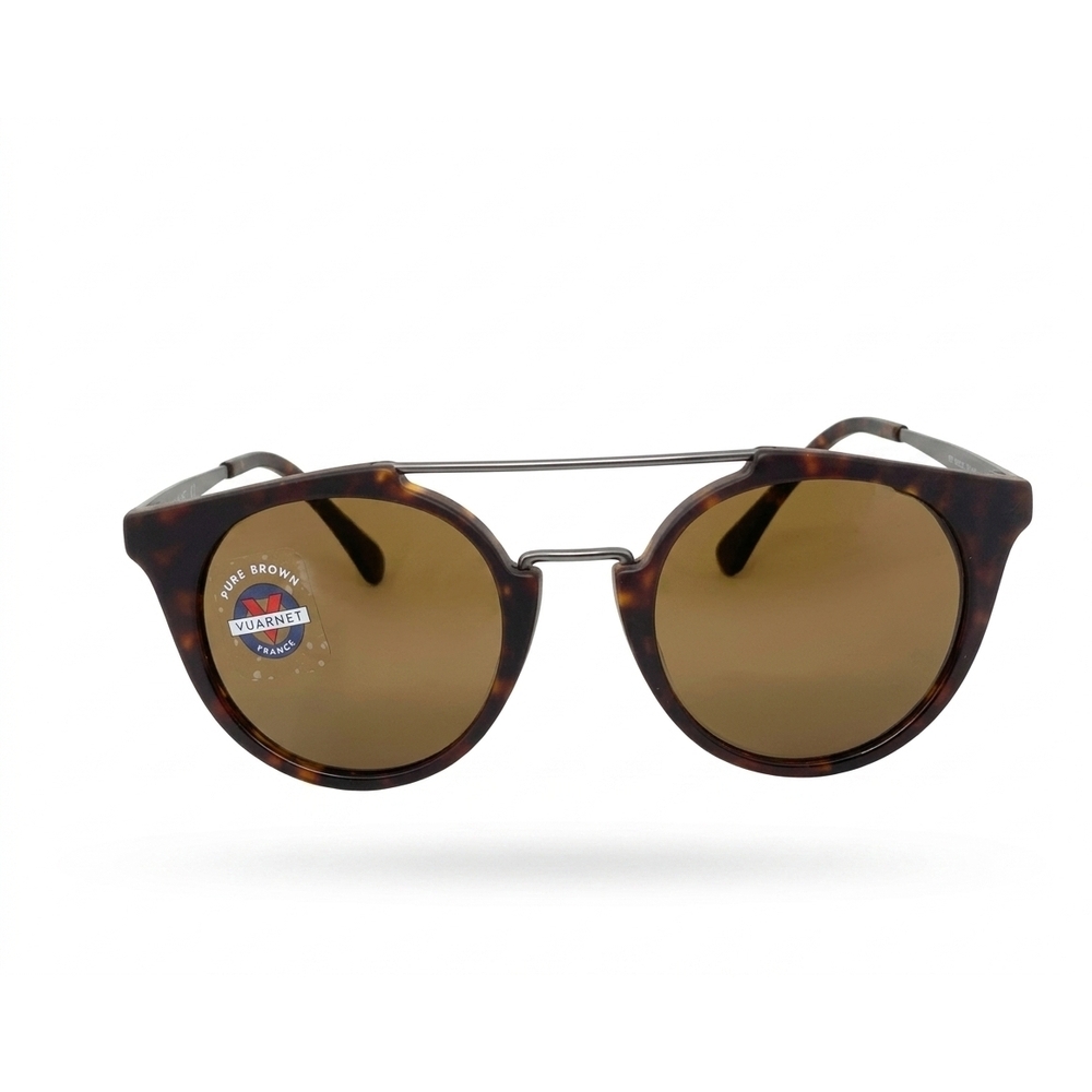 NEW VUARNET men's vl1602 cable car sunglasses in pure brown